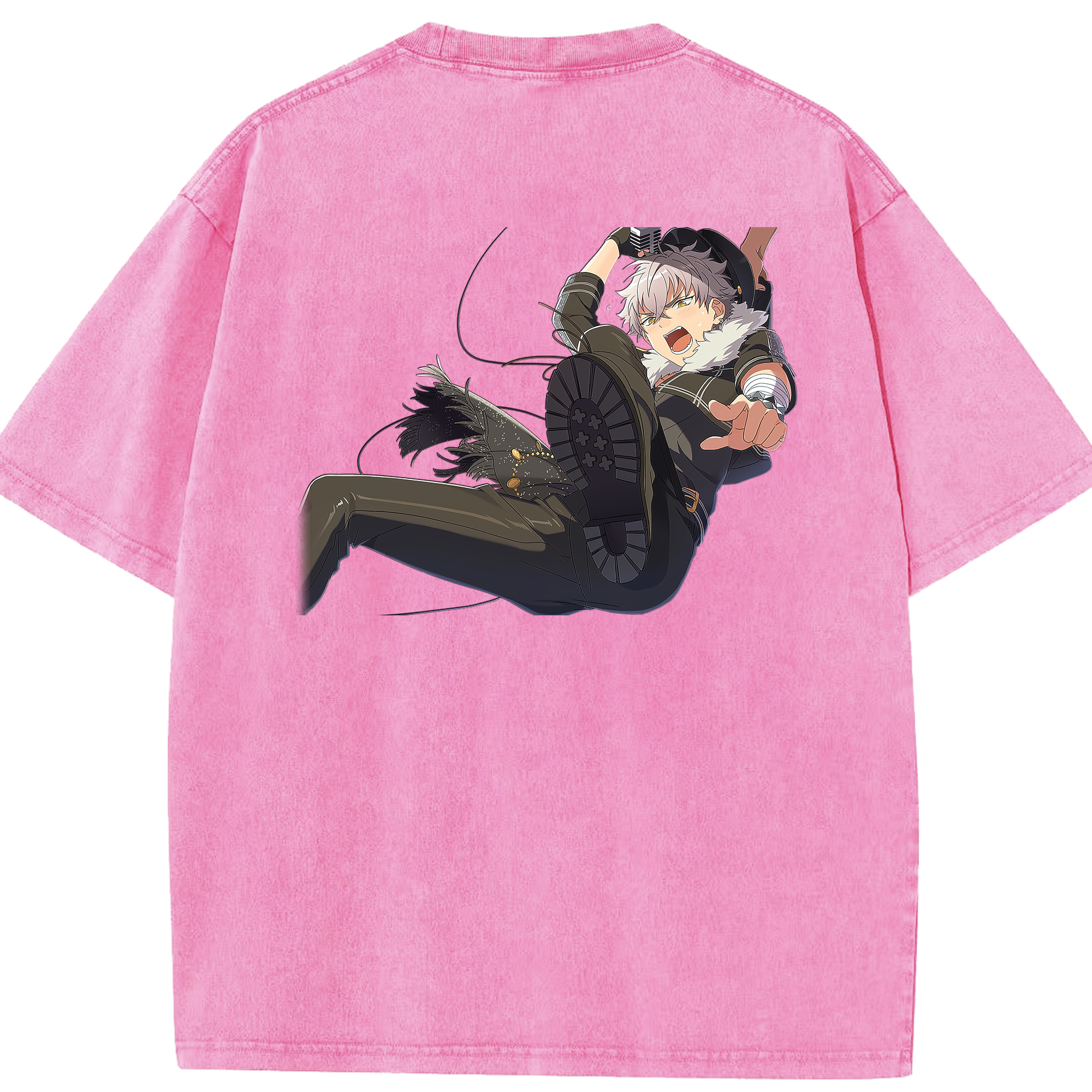 （画像用） あんさんぶるスターズ! Ensemble Stars 綿100% ヴィンテージ風 半袖Tシャツ（背面プリント）